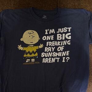 Peanuts Navy Blue Charlie Brown Graphic Tee